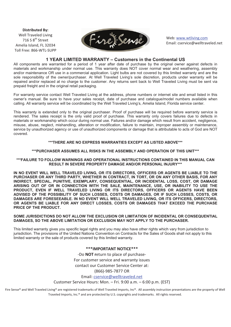 Firesense BLT-999W-1 User Manual | Page 18 / 18