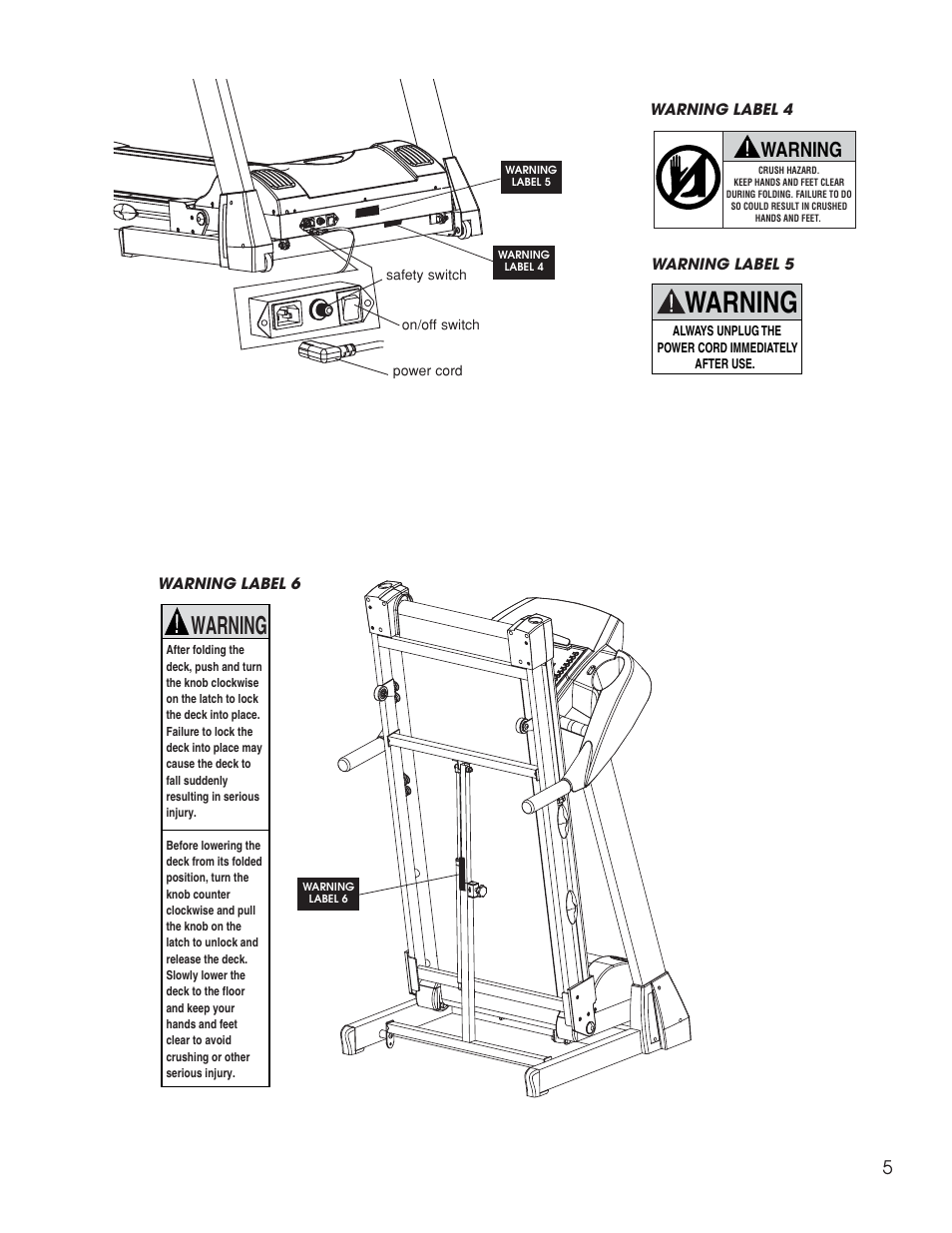 Warning | Fitness Quest 1600 User Manual | Page 13 / 35