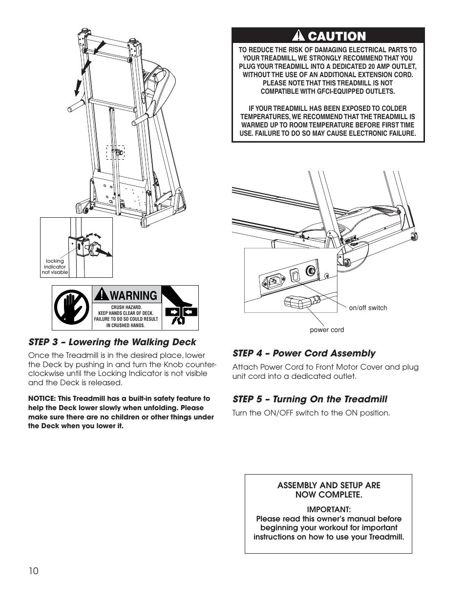 Caution warning | Fitness Quest 1400 User Manual | Page 11 / 35