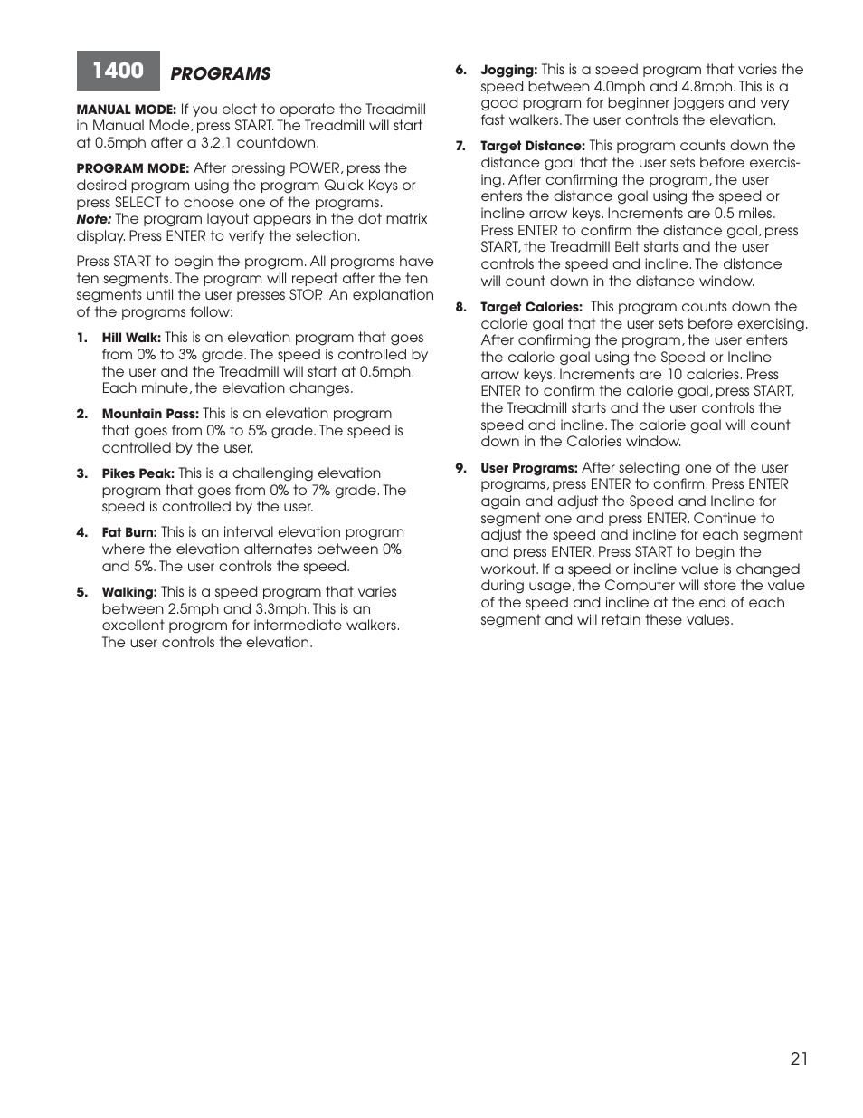 Fitness Quest 1400 User Manual | Page 22 / 35