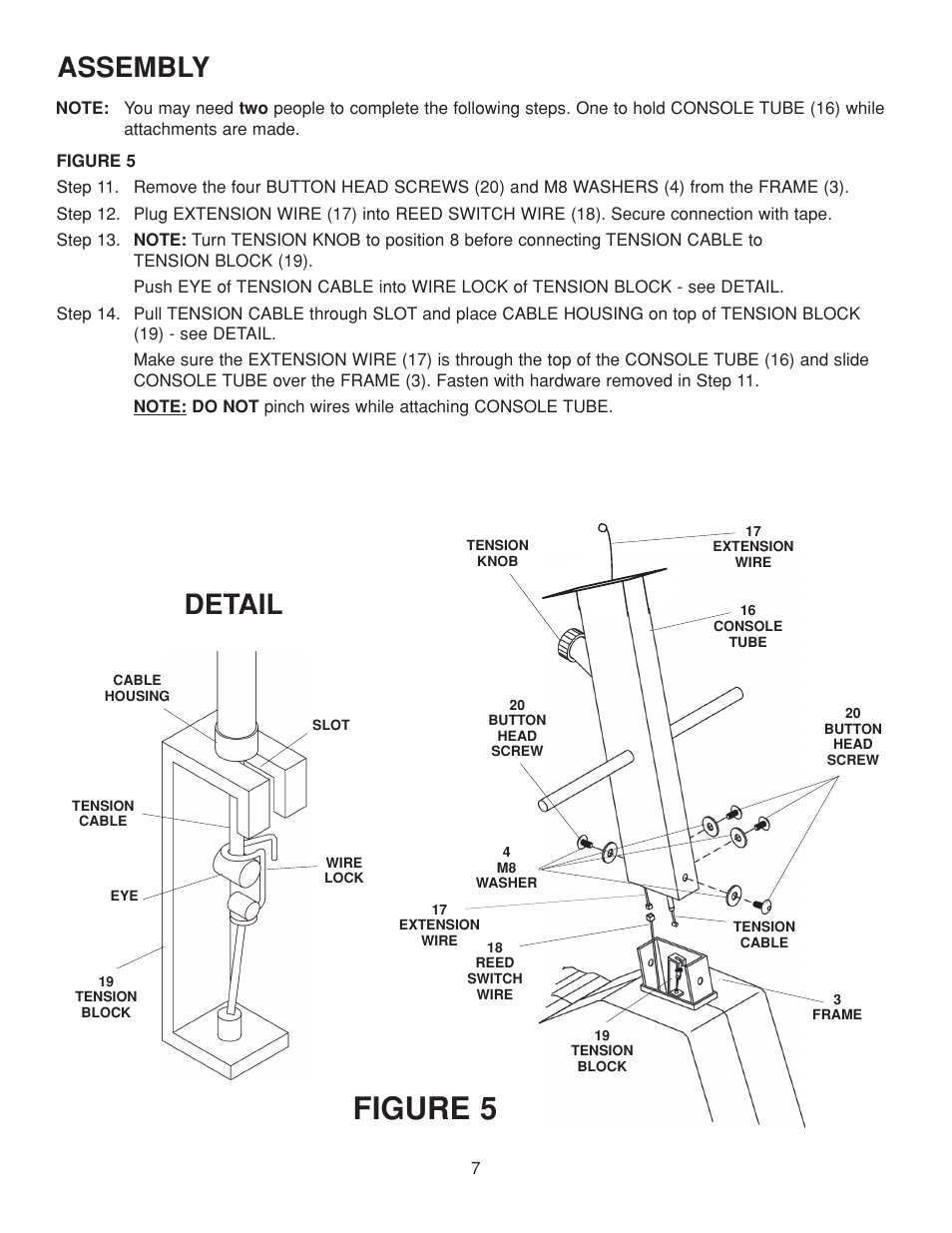 Figure 5, Assembly, Detail | Fitness Quest 386da User Manual | Page 7 / 18