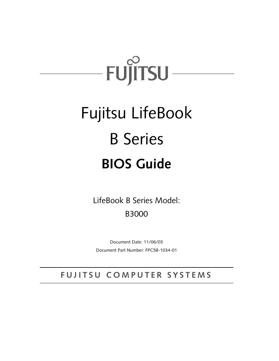 Fujitsu Siemens Computers LifeBook B3000 User Manual | 27 pages