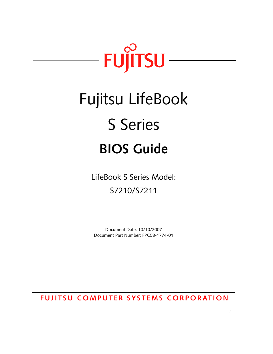 Fujitsu Siemens Computers Fujitsu LifeBook S7210 User Manual | 30 pages