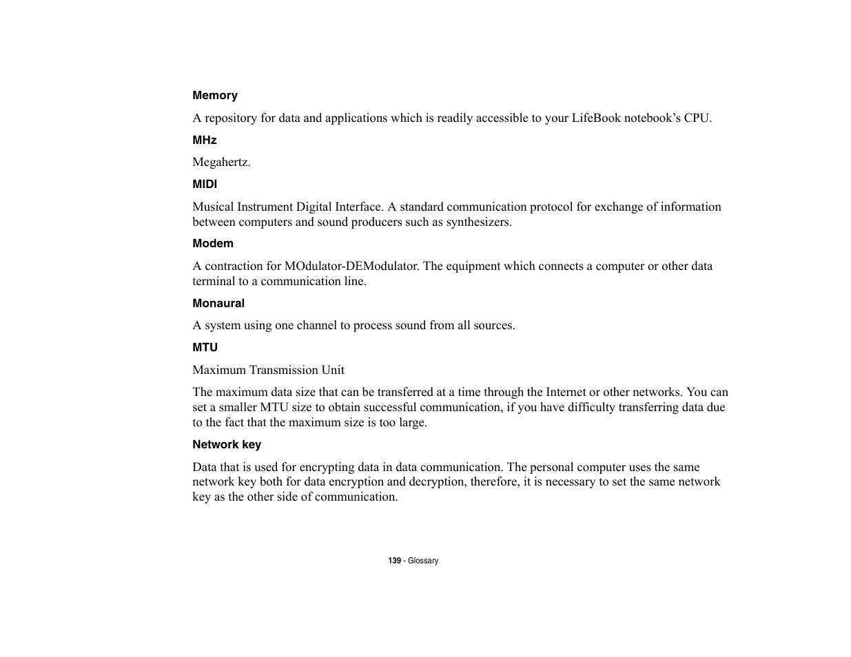 Fujitsu Siemens Computers LifeBook A6210 User Manual | Page 139 / 184