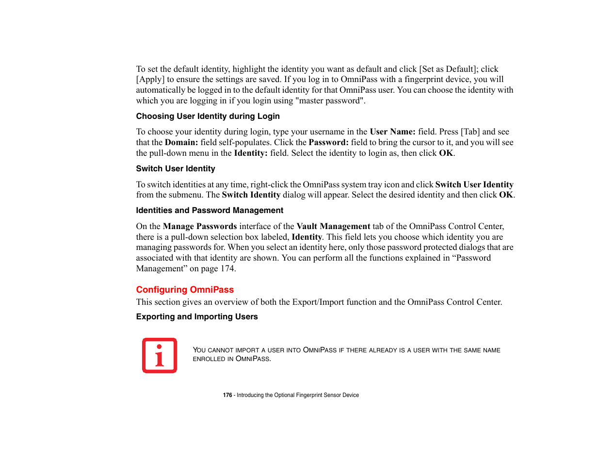 Configuring omnipass | Fujitsu Siemens Computers LifeBook A6210 User Manual | Page 175 / 184