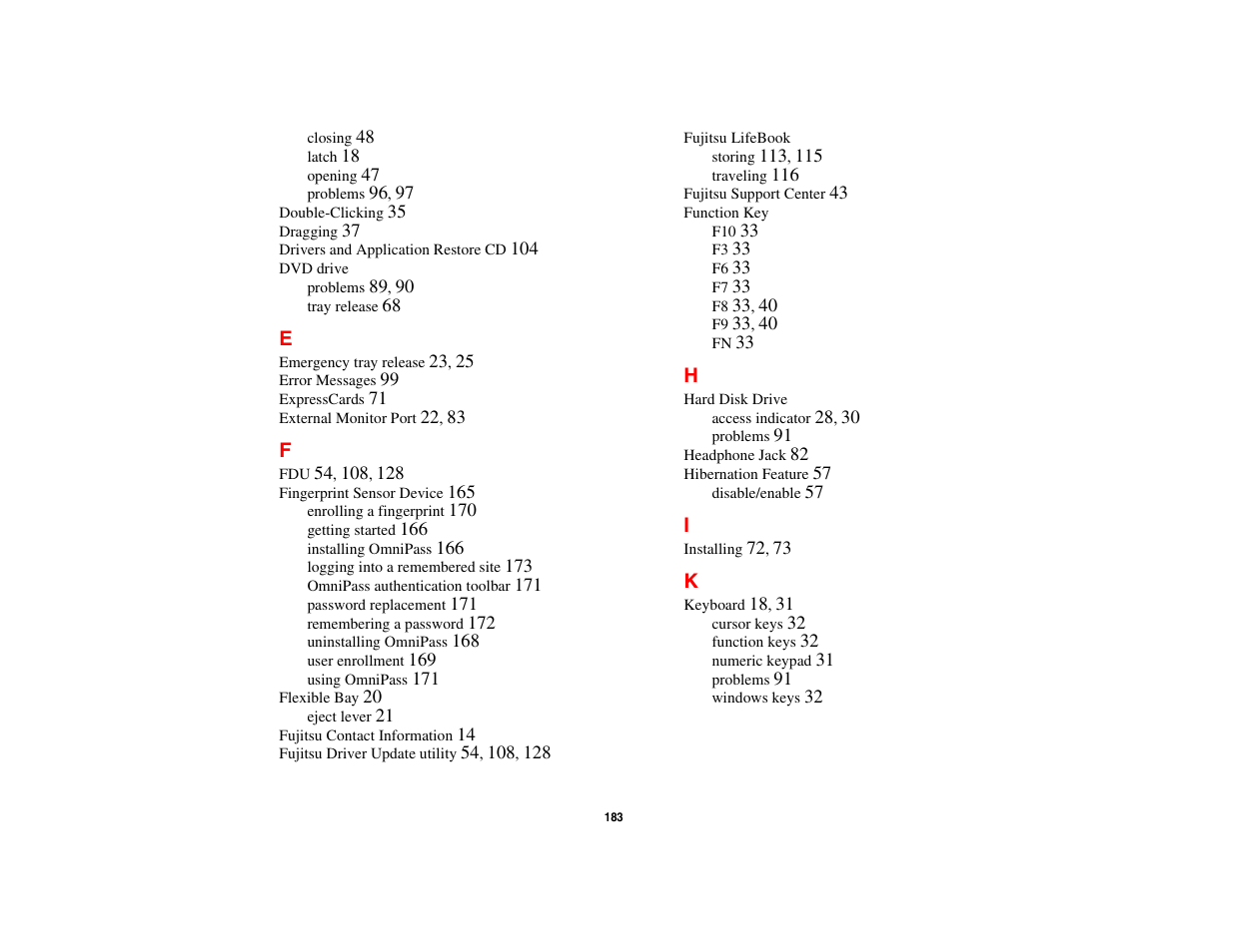 Fujitsu Siemens Computers LifeBook A6210 User Manual | Page 182 / 184