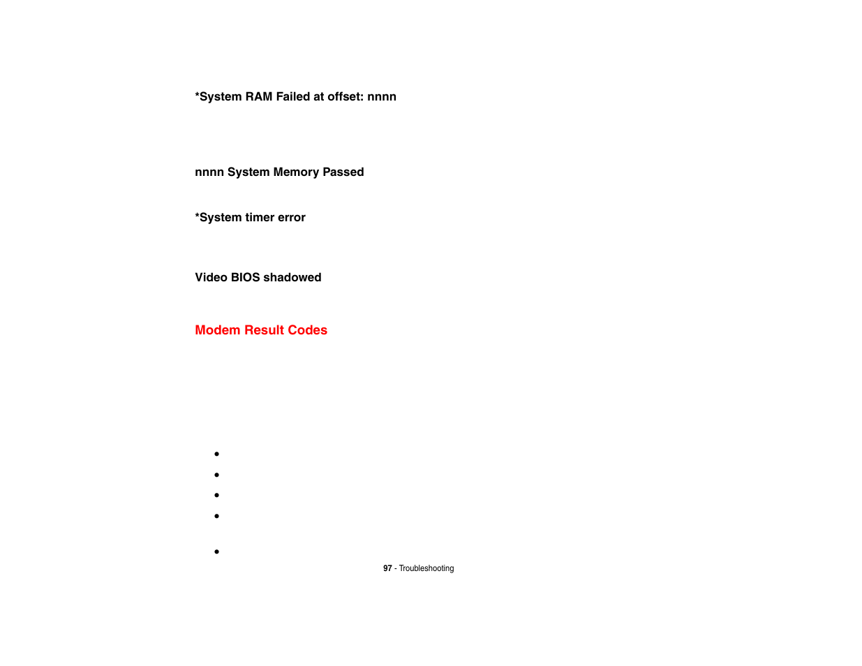 Modem result codes | Fujitsu Siemens Computers N6470 User Manual | Page 102 / 185