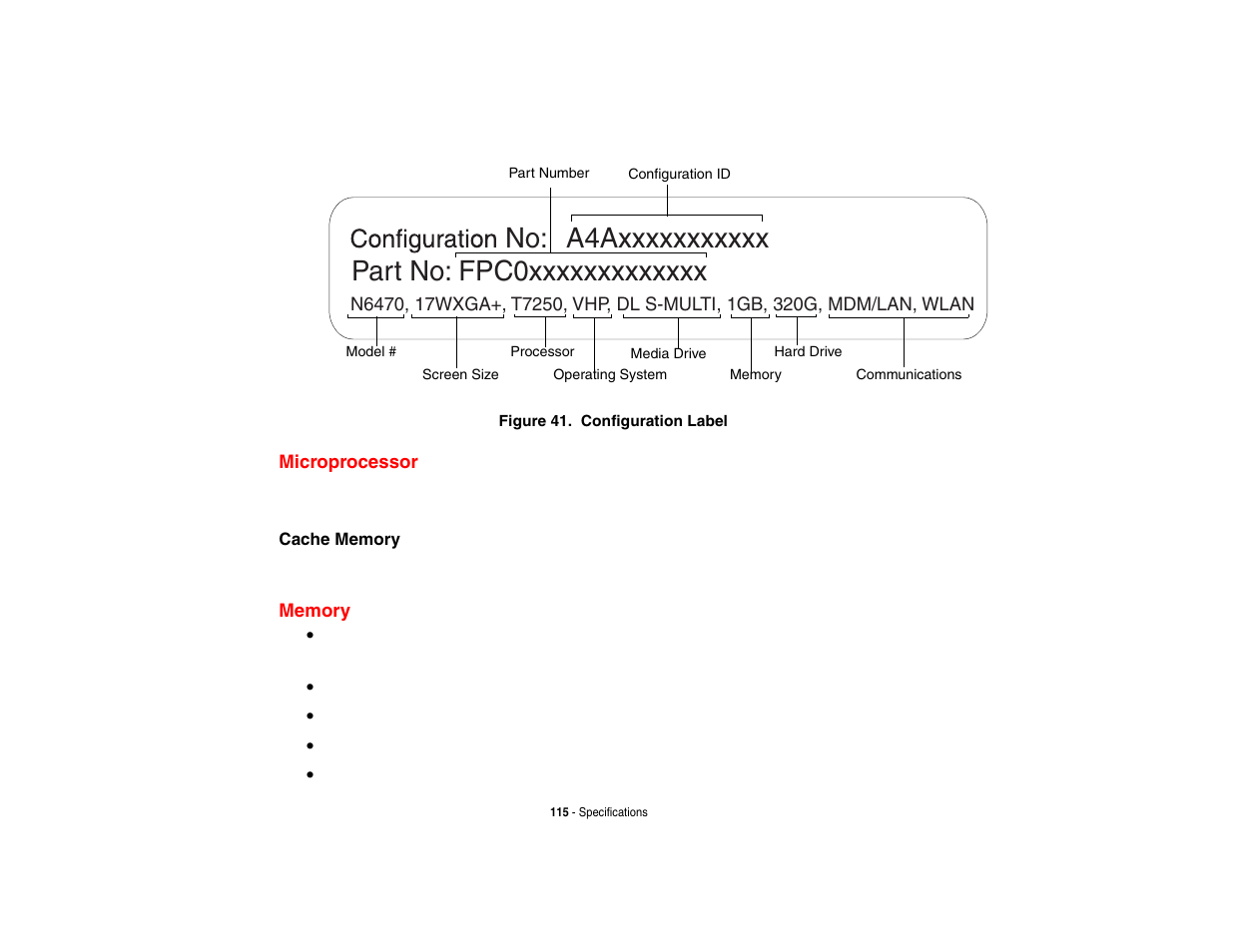 Microprocessor, Memory, Microprocessor memory | Fujitsu Siemens Computers N6470 User Manual | Page 120 / 185