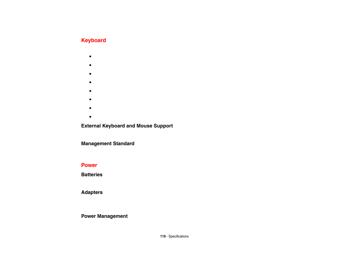 Keyboard, Power, Keyboard power | Fujitsu Siemens Computers N6470 User Manual | Page 124 / 185