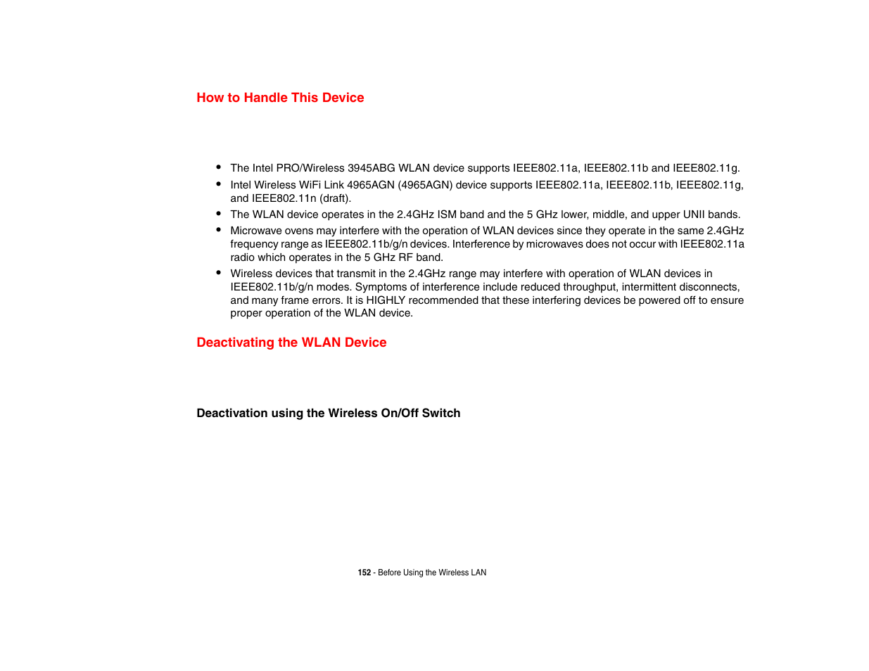 How to handle this device, Deactivating the wlan device | Fujitsu Siemens Computers N6470 User Manual | Page 157 / 185