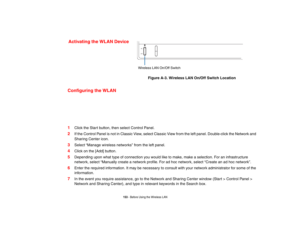 Activating the wlan device, Configuring the wlan, Activating the wlan device configuring the wlan | Fujitsu Siemens Computers N6470 User Manual | Page 158 / 185