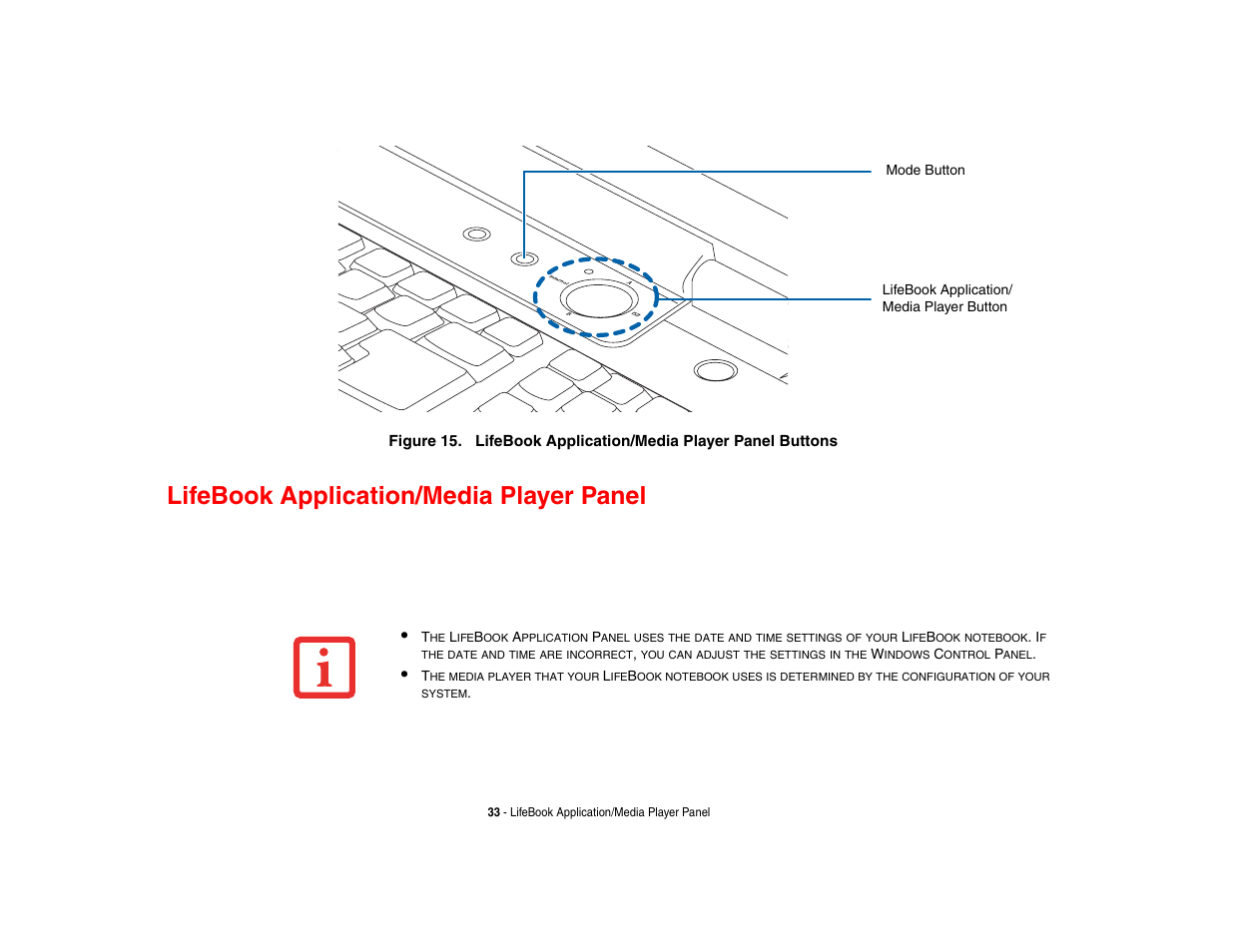 Lifebook application/media player panel | Fujitsu Siemens Computers N6470 User Manual | Page 38 / 185