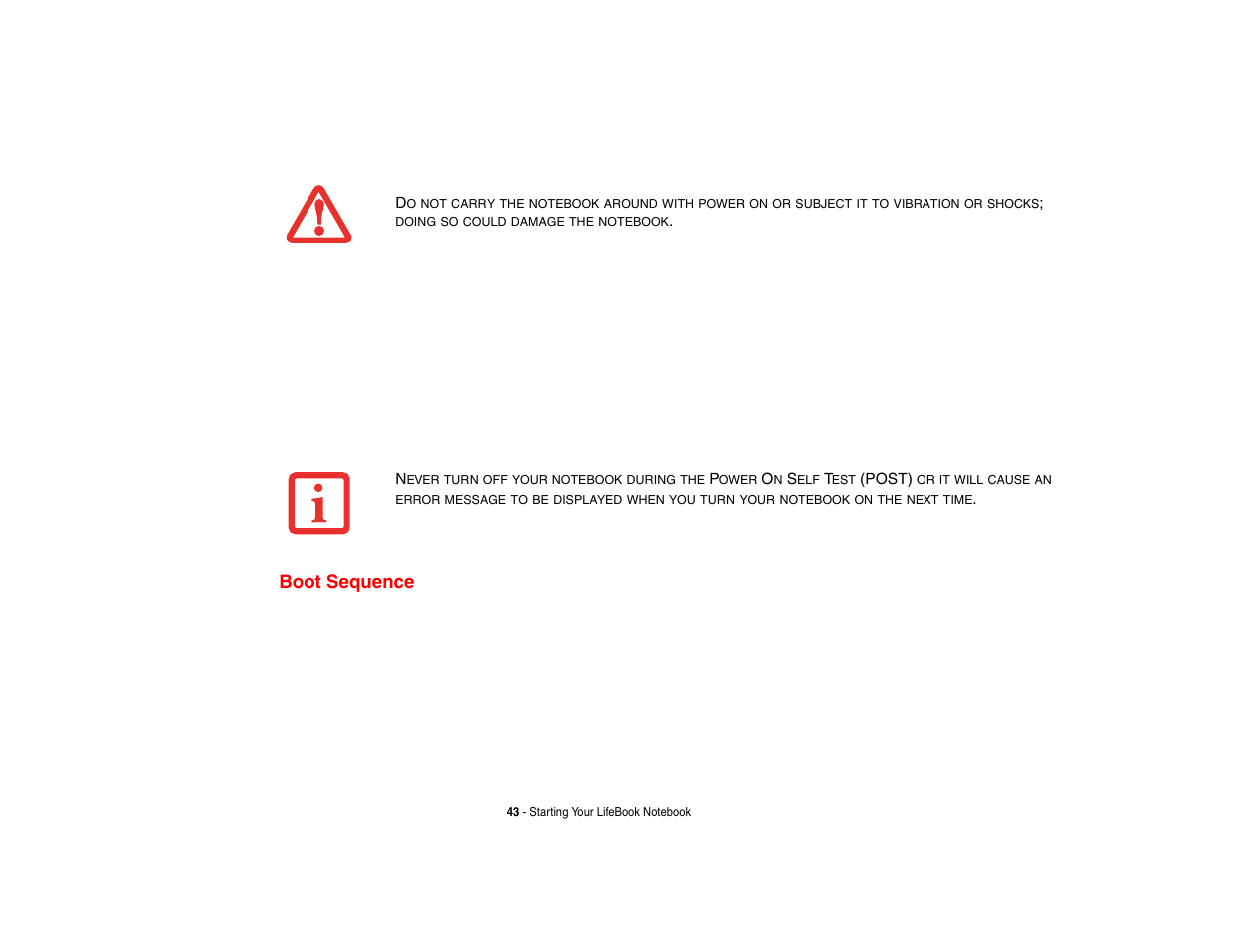 Boot sequence, See “power on self test messages” on page 93 | Fujitsu Siemens Computers N6470 User Manual | Page 48 / 185