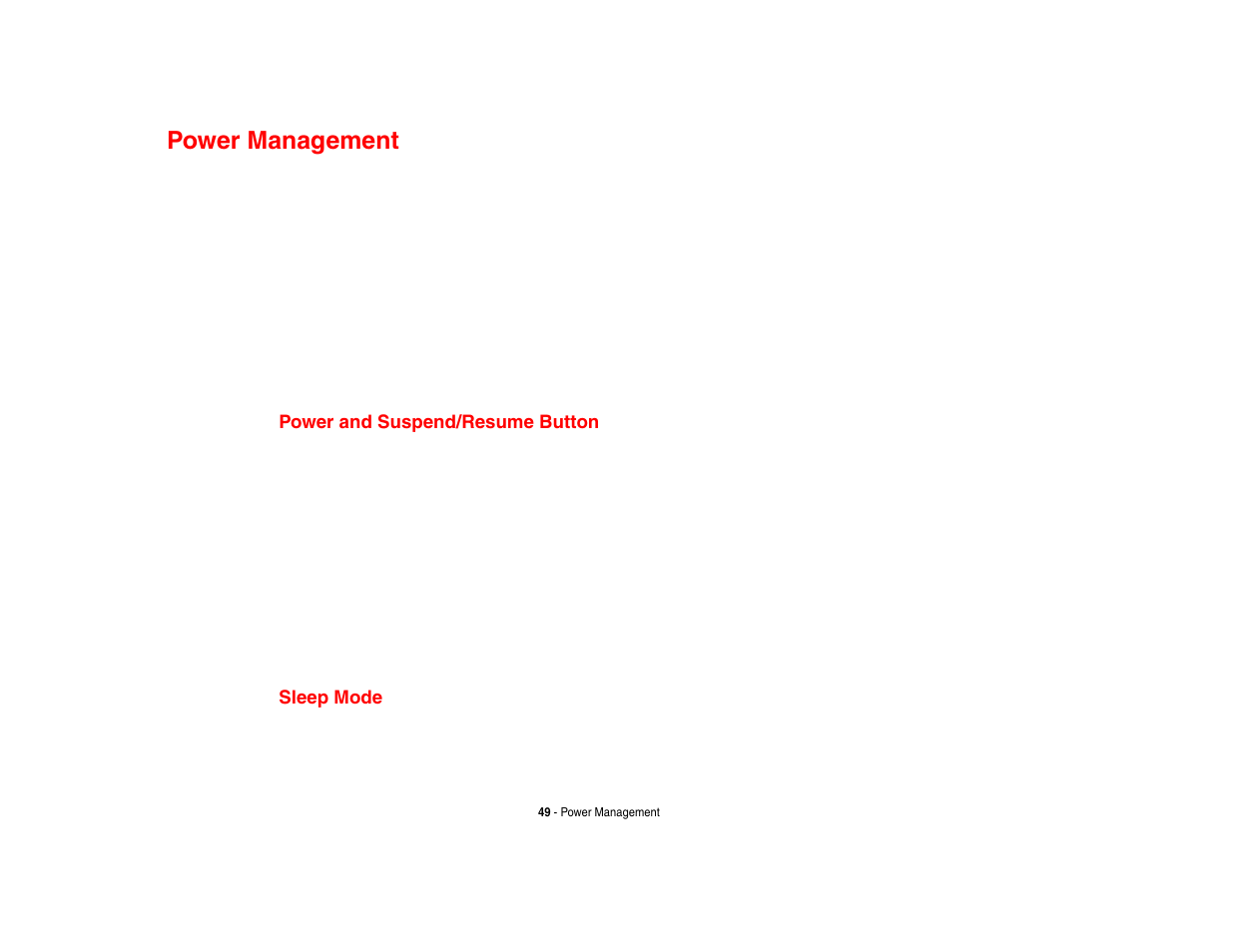 Power management, Power and suspend/resume button, Sleep mode | Power and suspend/resume button sleep mode | Fujitsu Siemens Computers N6470 User Manual | Page 54 / 185