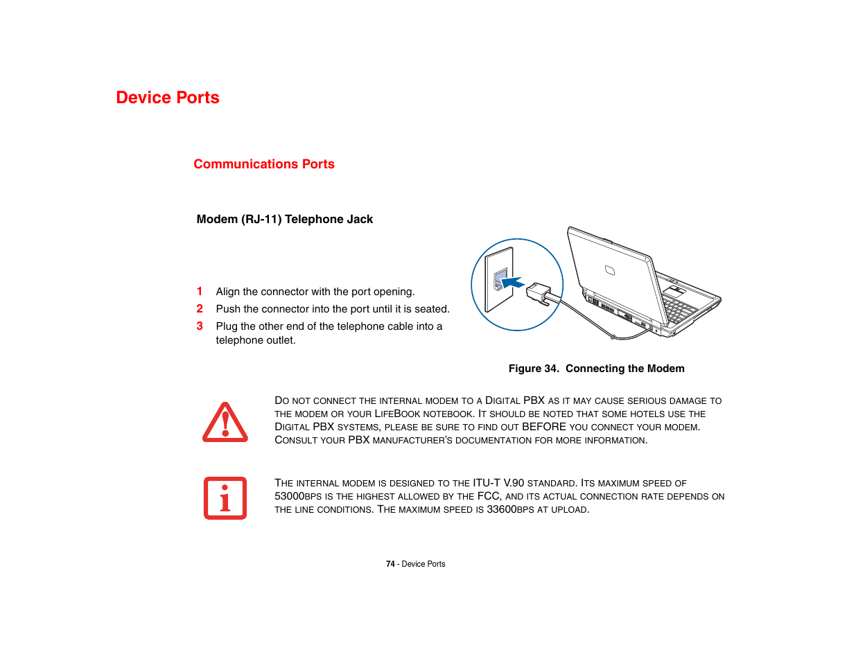 Device ports, Communications ports | Fujitsu Siemens Computers N6470 User Manual | Page 79 / 185