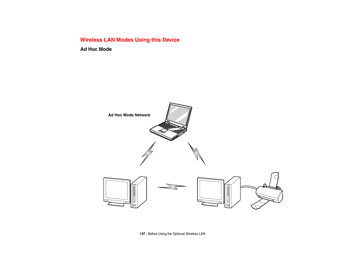 Wireless lan modes using this device | Fujitsu Siemens Computers Fujitsu LifeBook B6230 notebook User Manual | Page 152 / 186