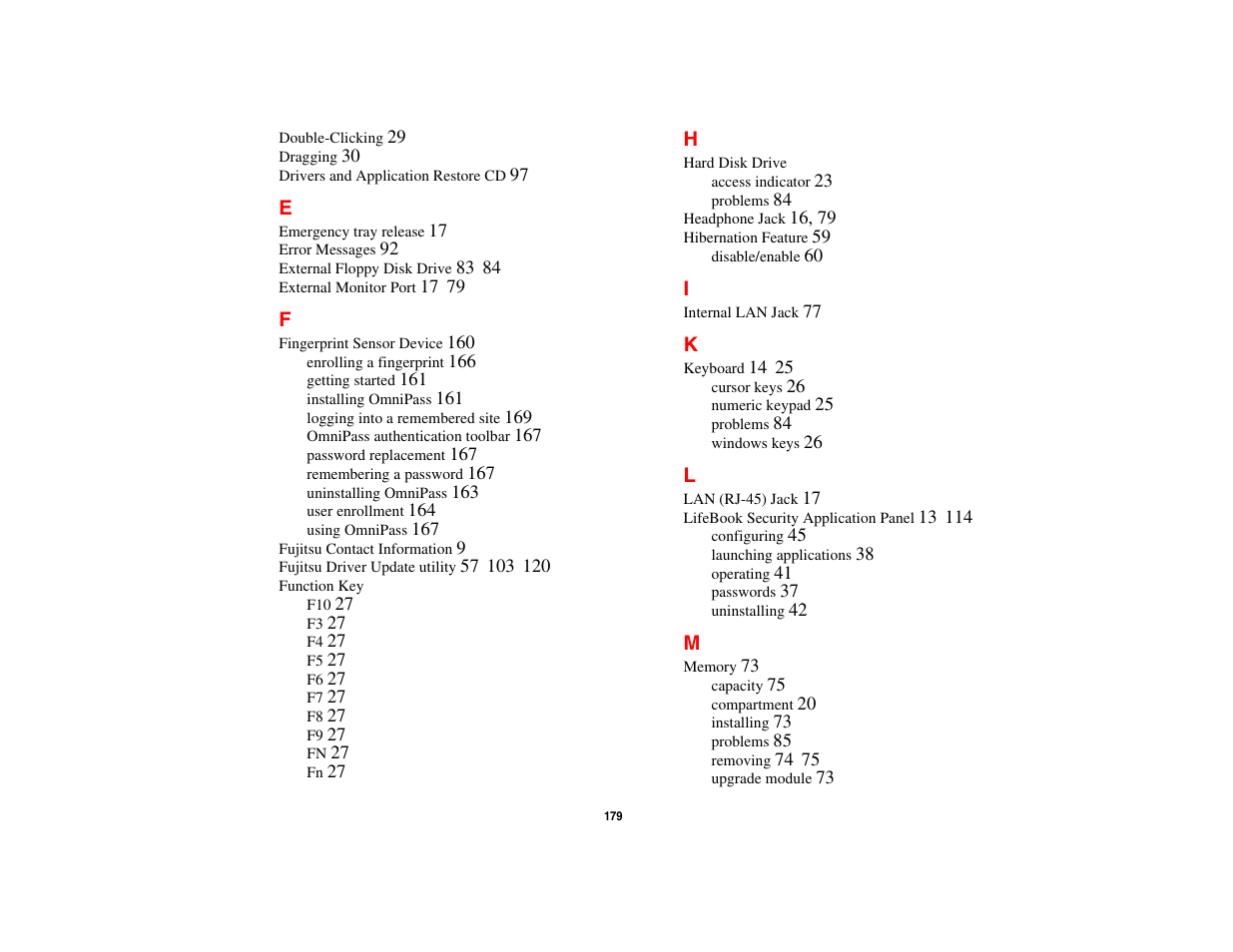 Fujitsu Siemens Computers Fujitsu LifeBook B6230 notebook User Manual | Page 184 / 186