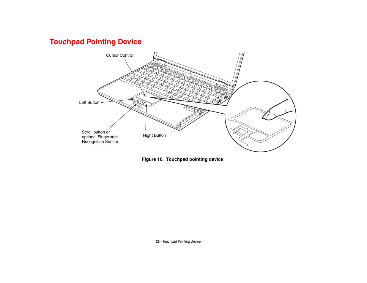 Touchpad pointing device | Fujitsu Siemens Computers Fujitsu LifeBook B6230 notebook User Manual | Page 33 / 186