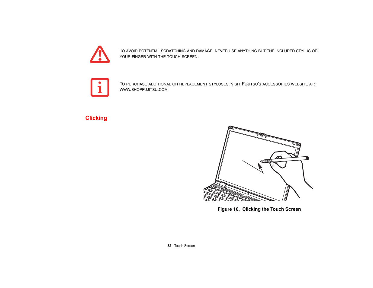 Clicking | Fujitsu Siemens Computers Fujitsu LifeBook B6230 notebook User Manual | Page 37 / 186