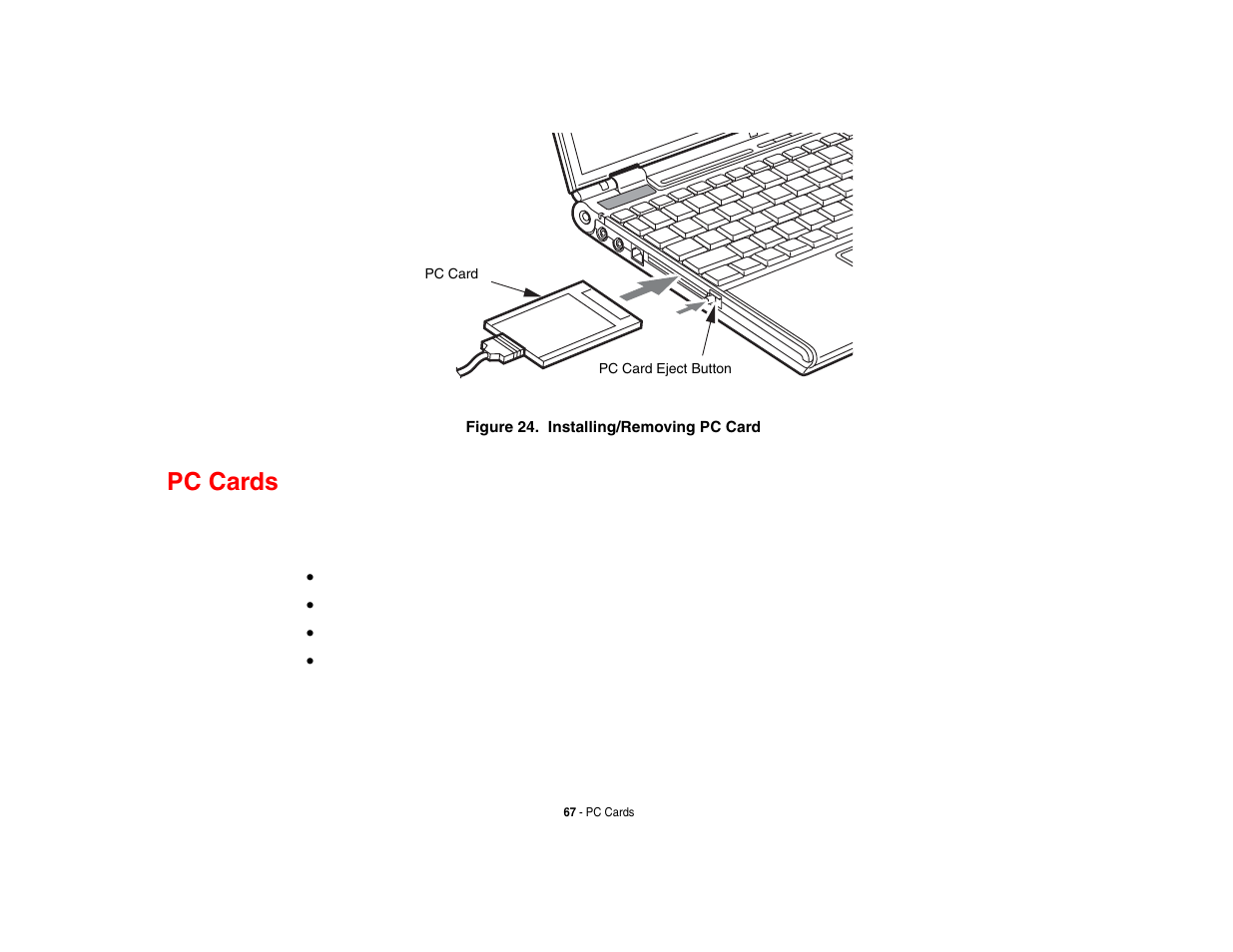 Pc cards | Fujitsu Siemens Computers Fujitsu LifeBook B6230 notebook User Manual | Page 72 / 186