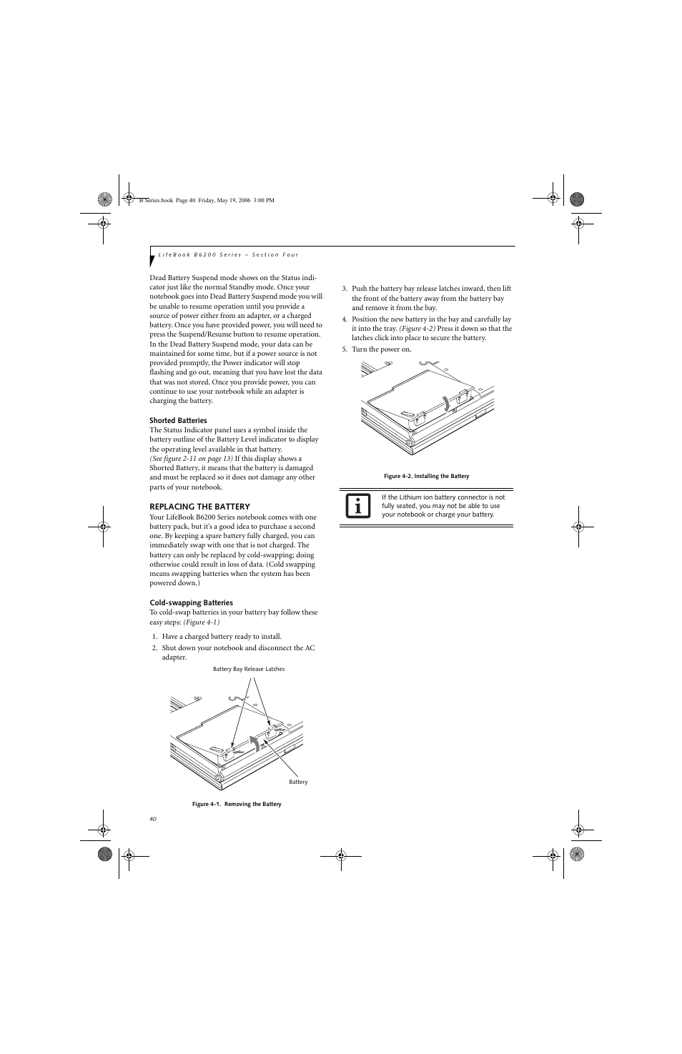 Fujitsu Siemens Computers LifeBook B6210 User Manual | Page 48 / 128