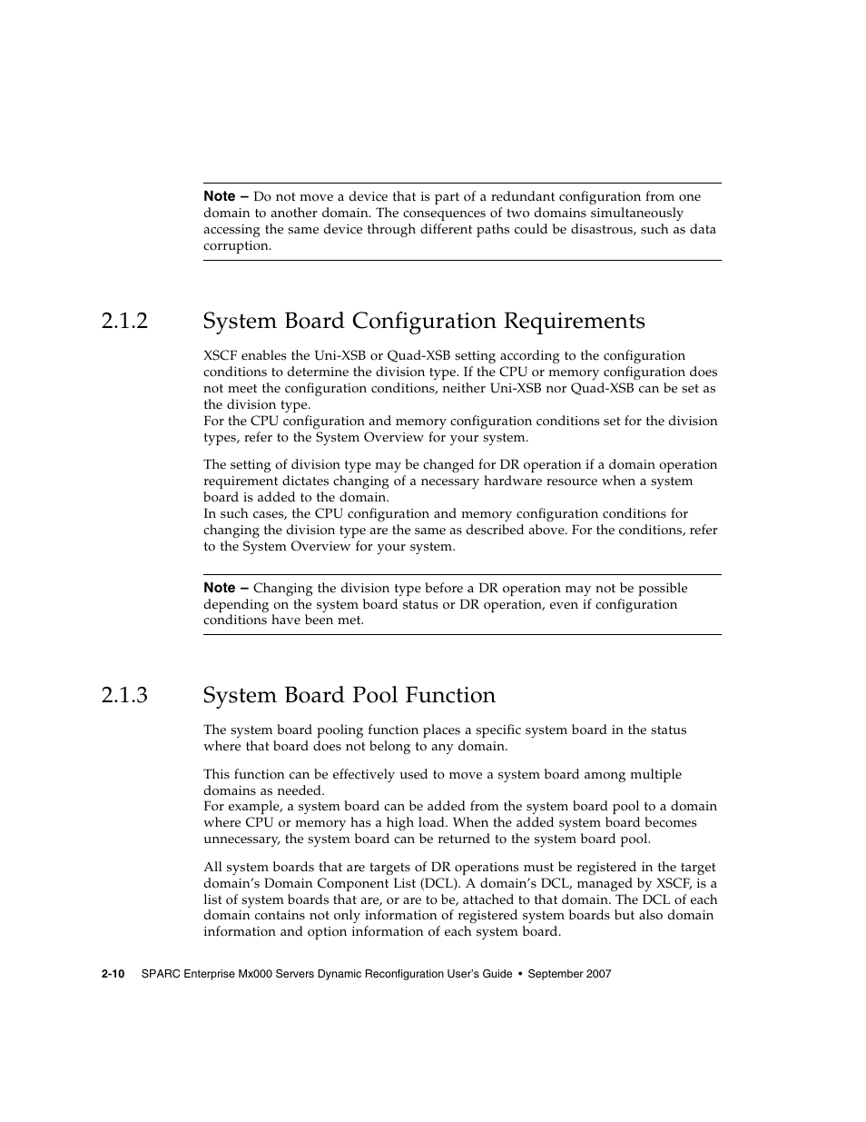 2 system board configuration requirements, 3 system board pool function, System board configuration requirements | System board pool function | Fujitsu Siemens Computers SPARC Enterprise M8000 User Manual | Page 42 / 162
