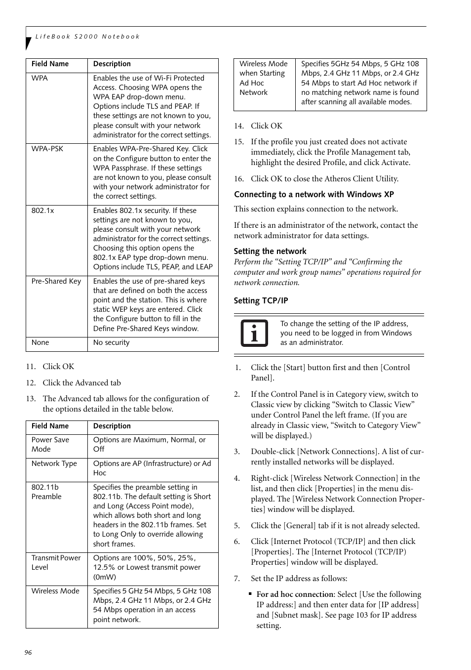 Fujitsu Siemens Computers LifeBook S2210 User Manual | Page 107 / 132