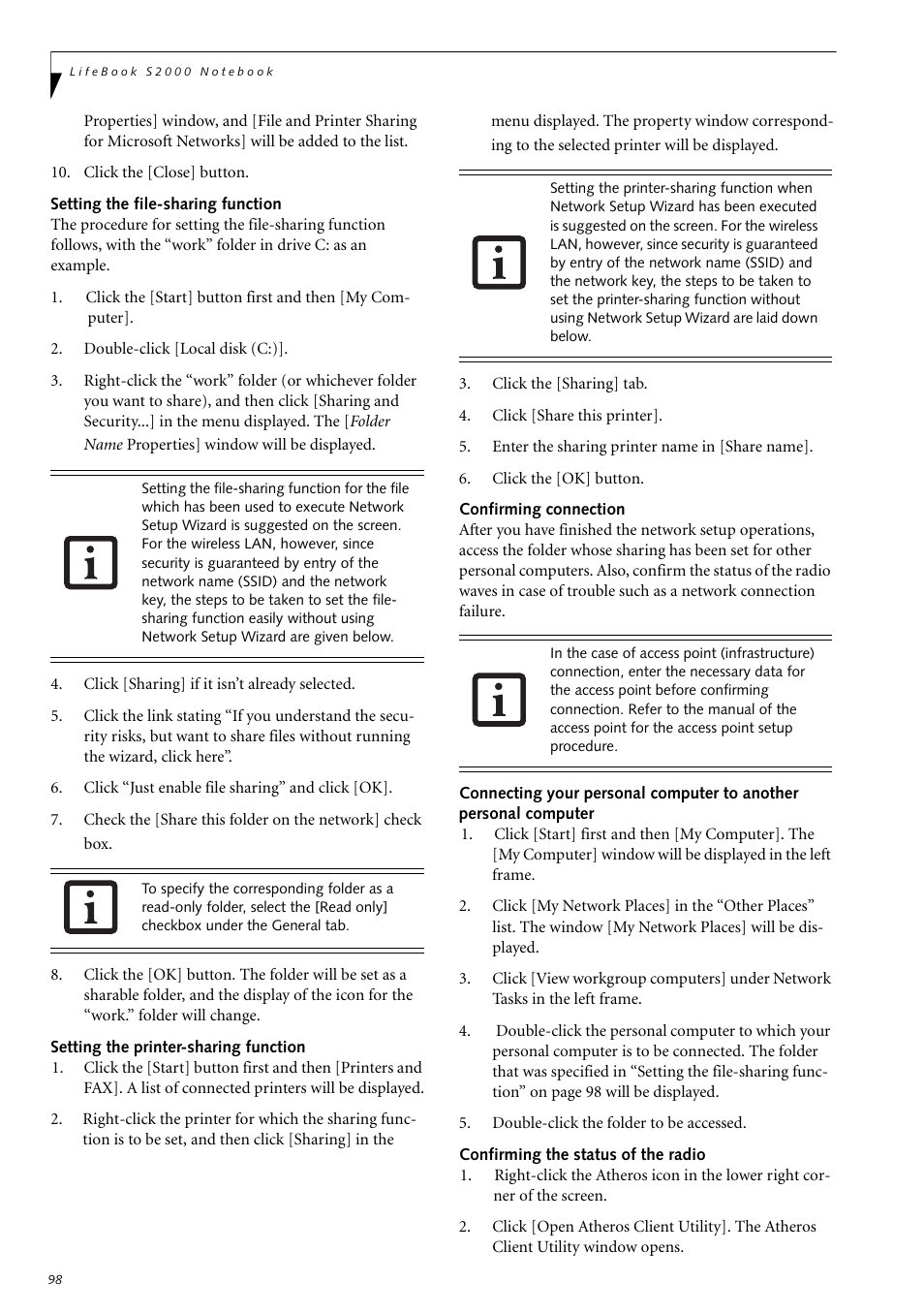 Fujitsu Siemens Computers LifeBook S2210 User Manual | Page 109 / 132