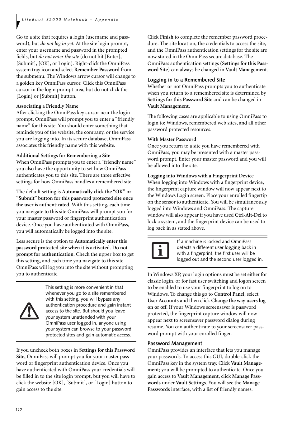 Fujitsu Siemens Computers LifeBook S2210 User Manual | Page 123 / 132