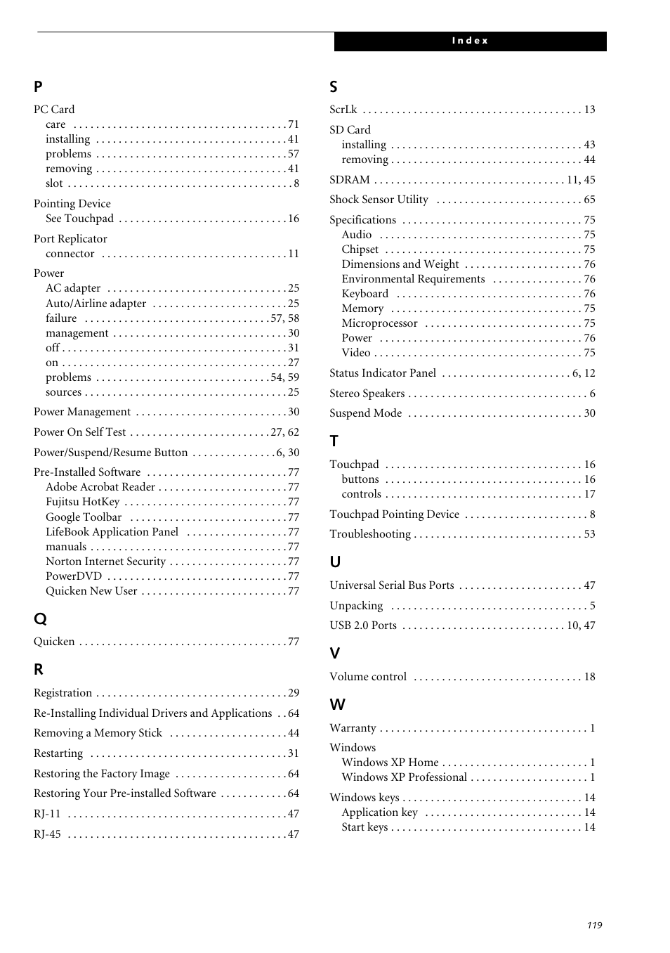 Fujitsu Siemens Computers LifeBook S2210 User Manual | Page 130 / 132