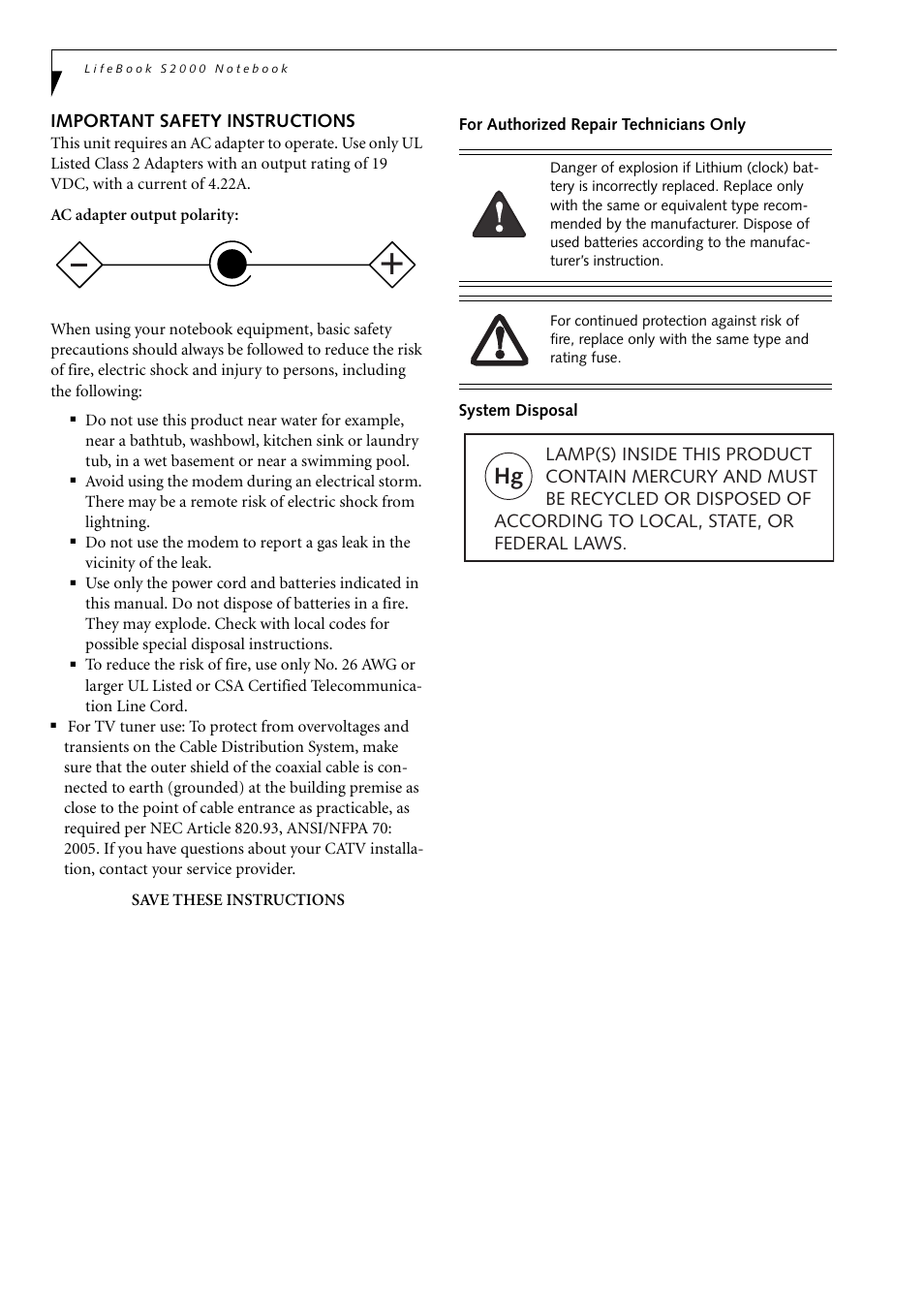Fujitsu Siemens Computers LifeBook S2210 User Manual | Page 5 / 132