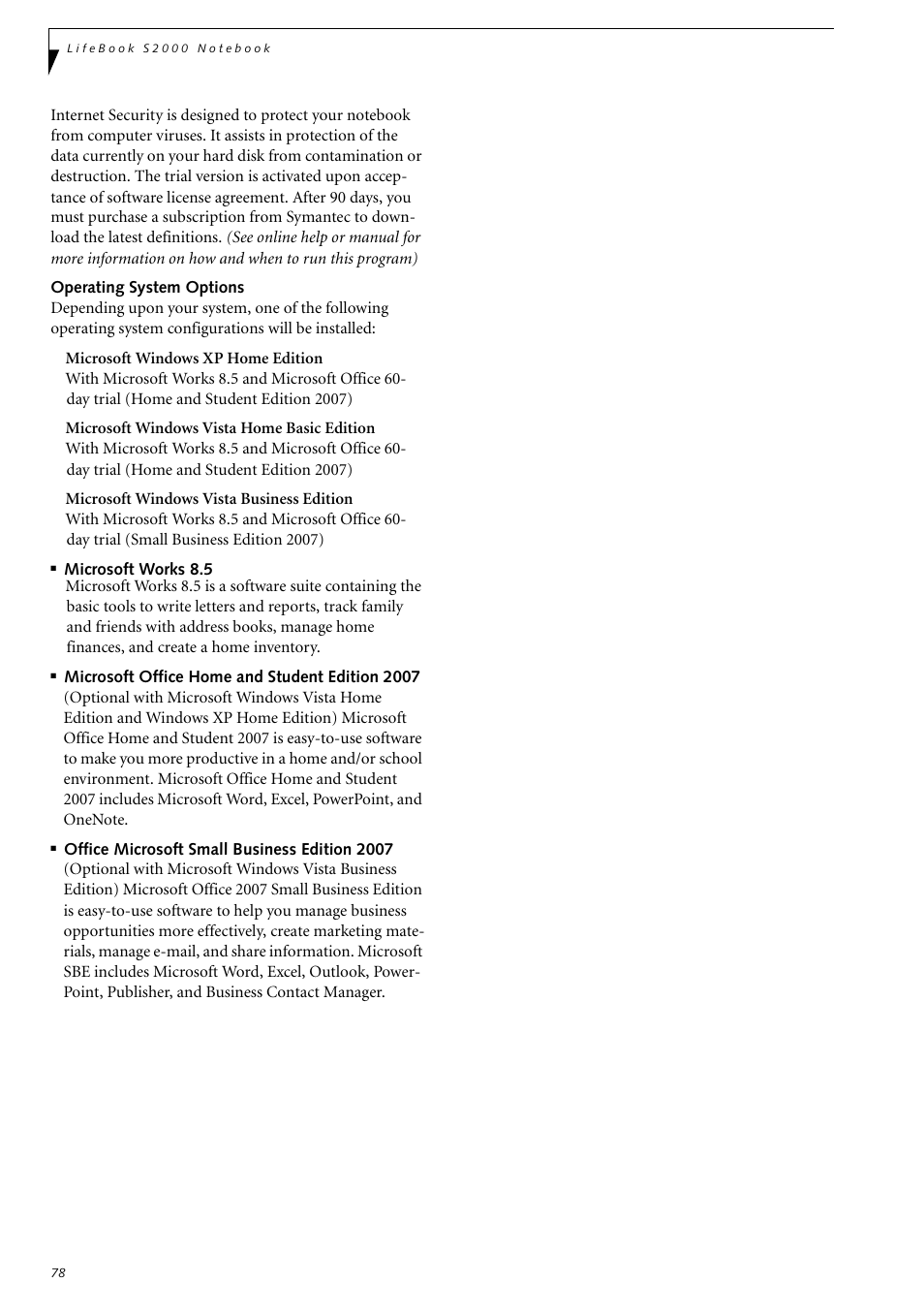 Fujitsu Siemens Computers LifeBook S2210 User Manual | Page 89 / 132