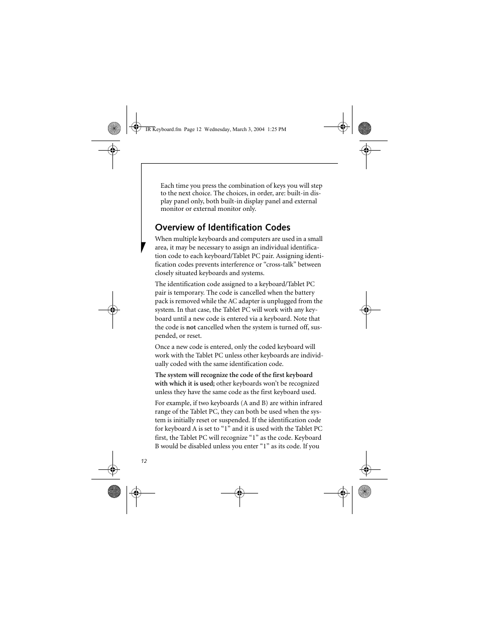 Overview of identification codes | Fujitsu Siemens Computers FPCKB51A1P User Manual | Page 12 / 20