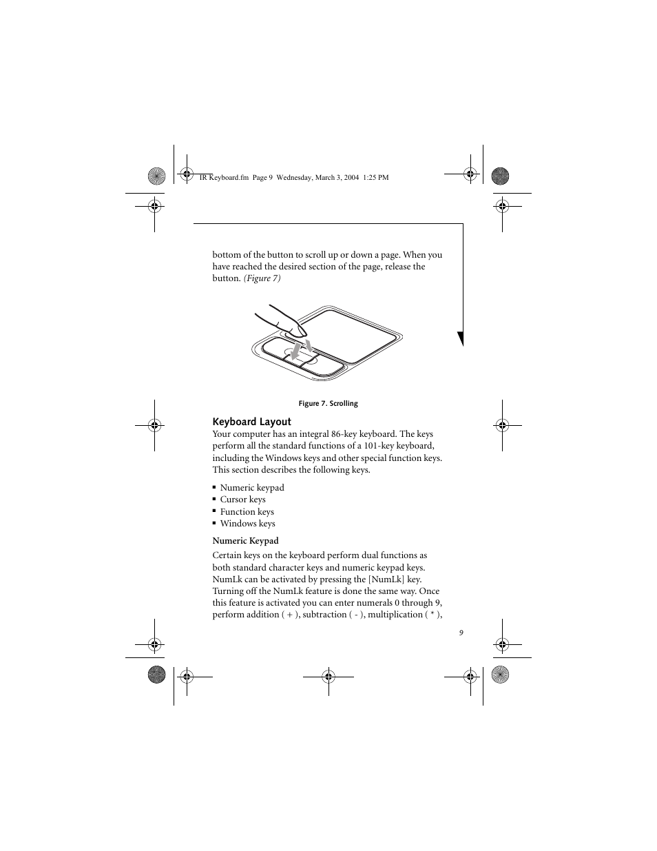 Keyboard layout | Fujitsu Siemens Computers FPCKB51A1P User Manual | Page 9 / 20