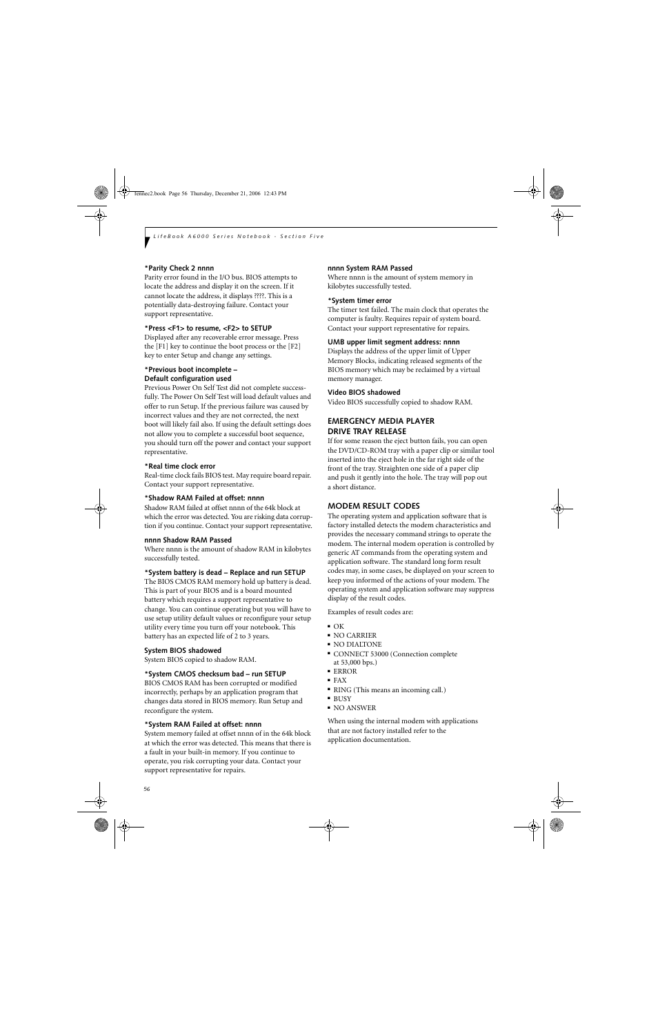 Fujitsu Siemens Computers LifeBook A6020 User Manual | Page 66 / 120