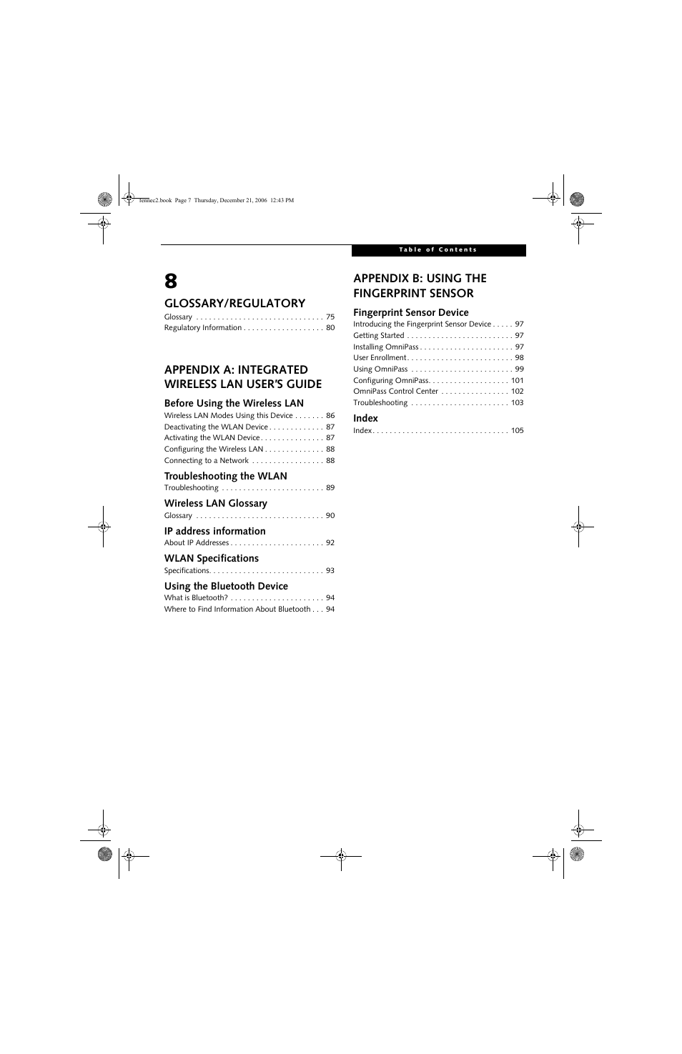 Fujitsu Siemens Computers LifeBook A6020 User Manual | Page 7 / 120