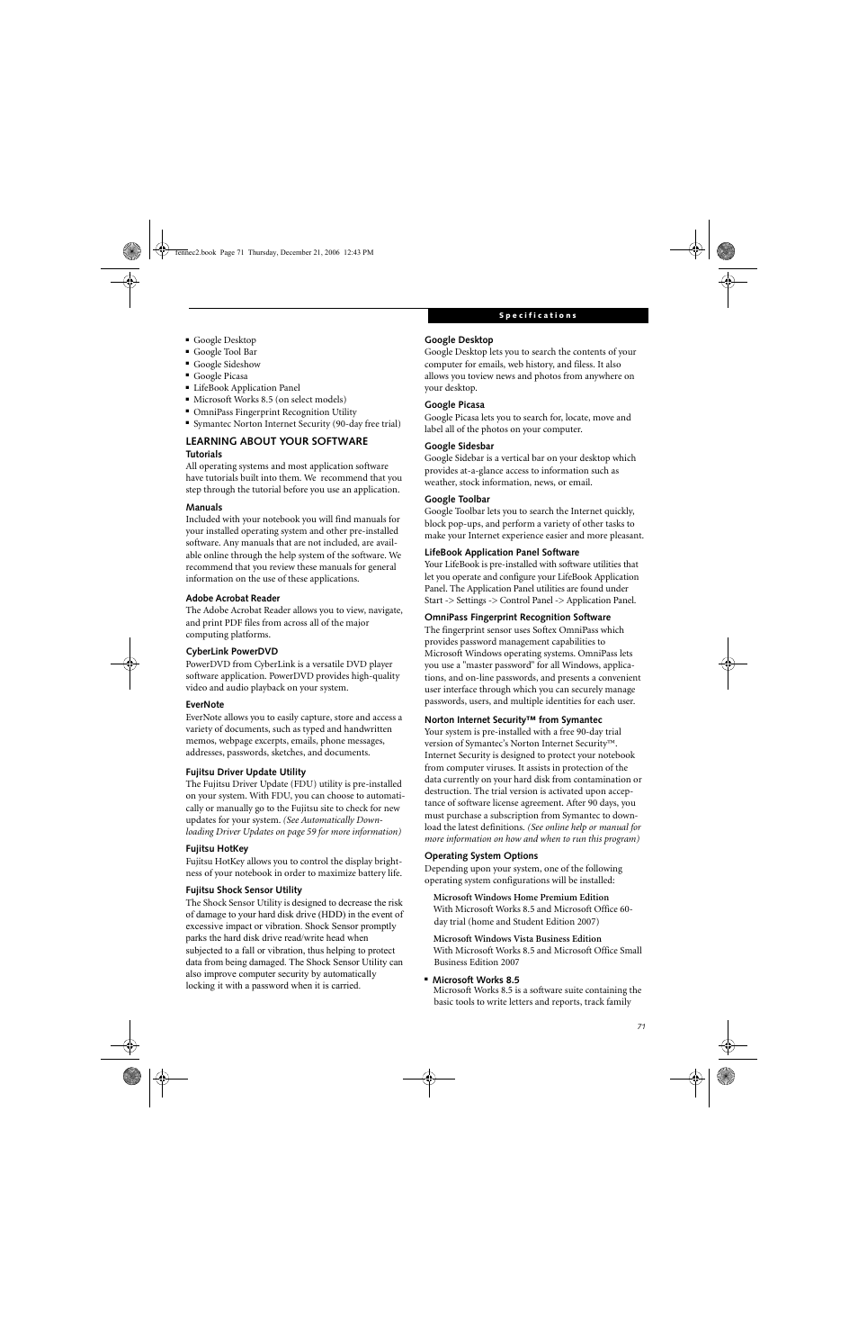 Fujitsu Siemens Computers LifeBook A6020 User Manual | Page 81 / 120