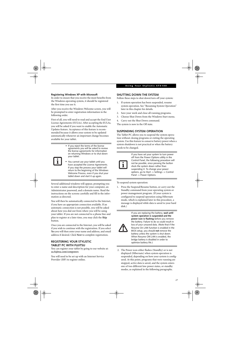 Fujitsu Siemens Computers Stylistic ST5112 User Manual | Page 35 / 96