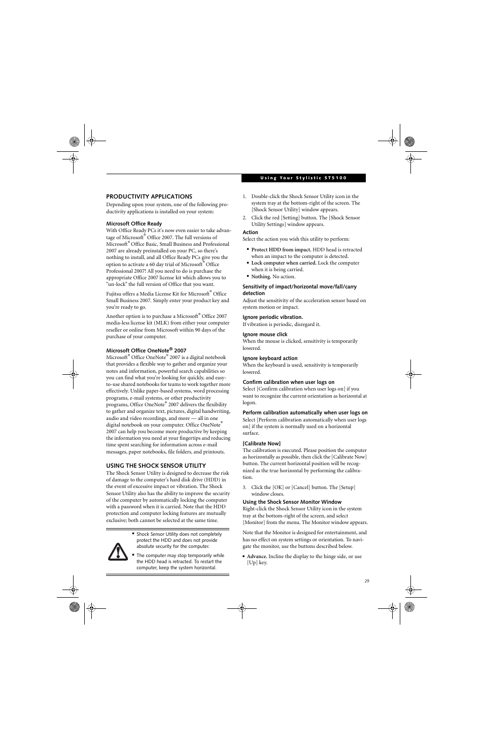 Fujitsu Siemens Computers Stylistic ST5112 User Manual | Page 37 / 96