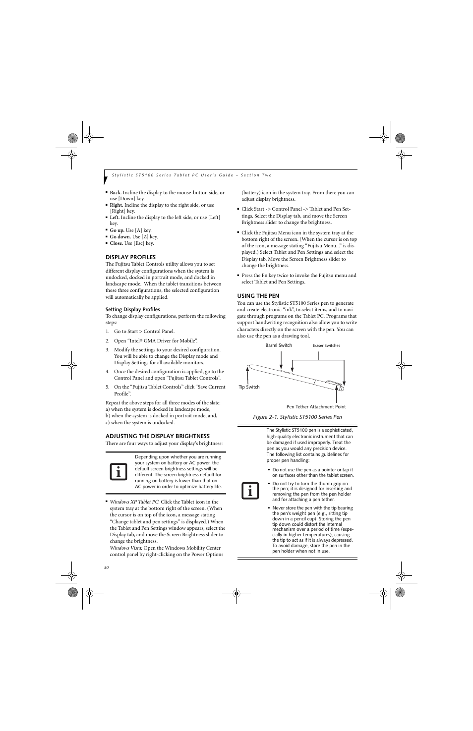 Fujitsu Siemens Computers Stylistic ST5112 User Manual | Page 38 / 96