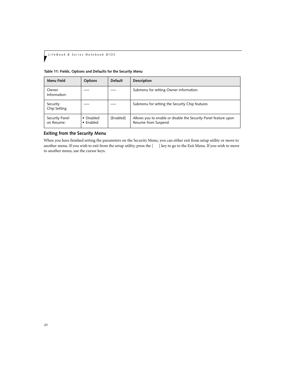 Fujitsu Siemens Computers LifeBook B6220 User Manual | Page 20 / 29