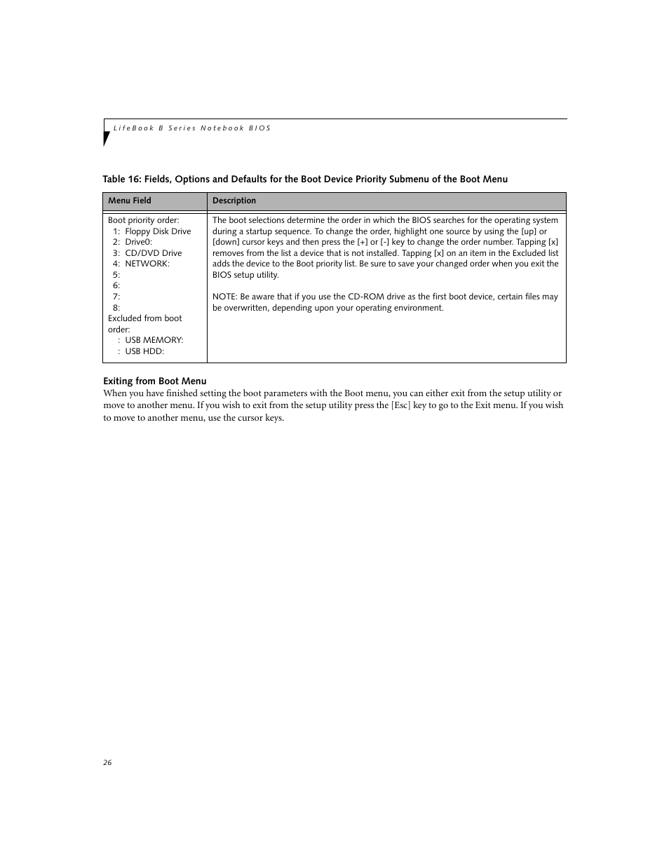 Fujitsu Siemens Computers LifeBook B6220 User Manual | Page 26 / 29