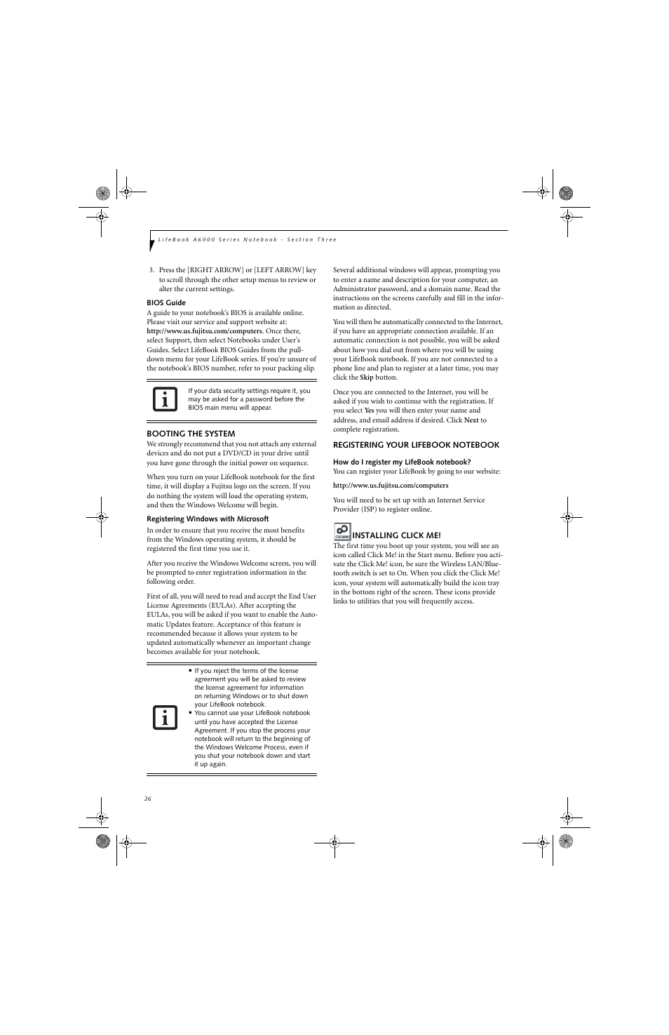 Fujitsu Siemens Computers LifeBook A6010 User Manual | Page 36 / 128