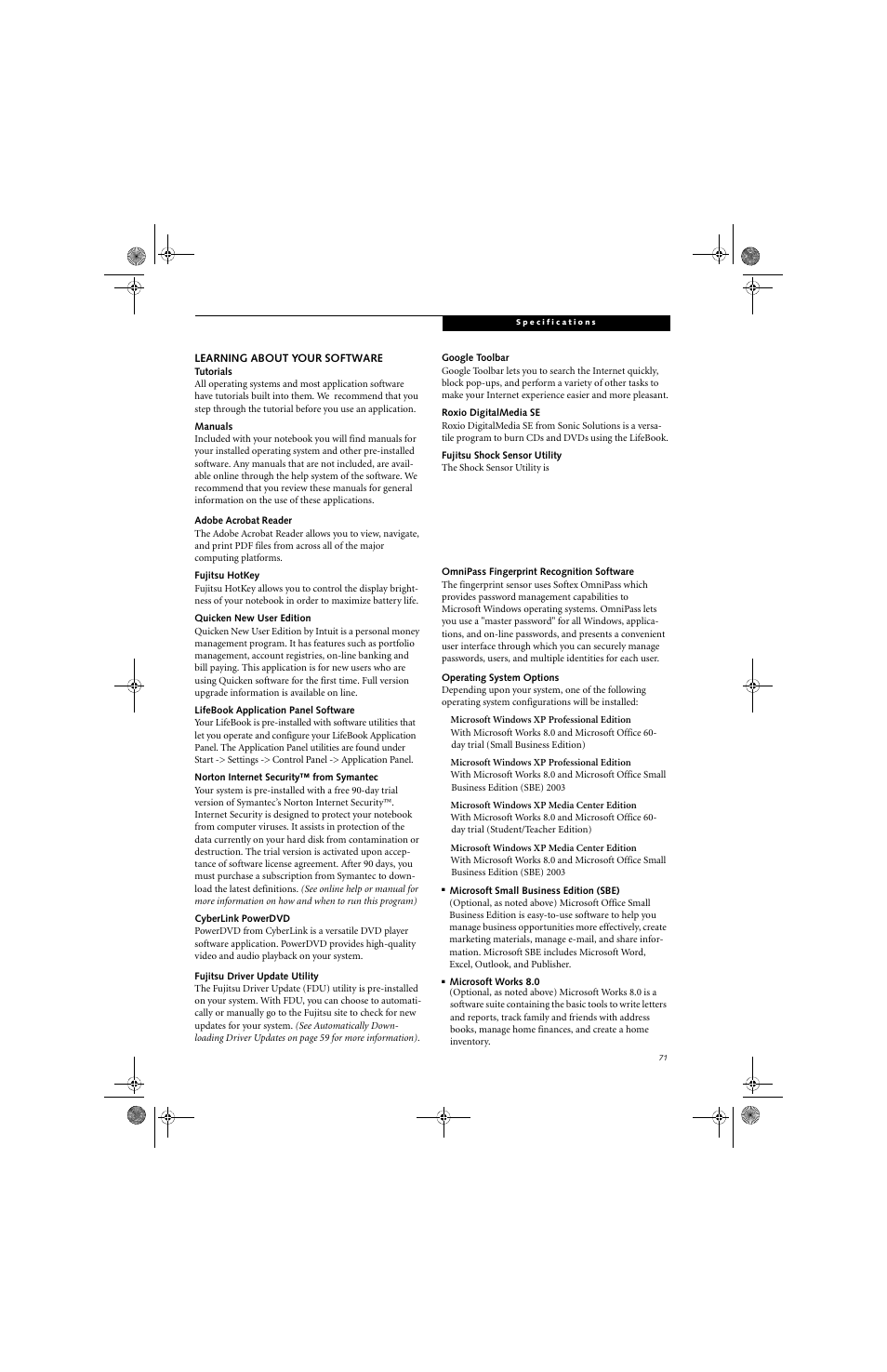 Fujitsu Siemens Computers LifeBook A6010 User Manual | Page 81 / 128