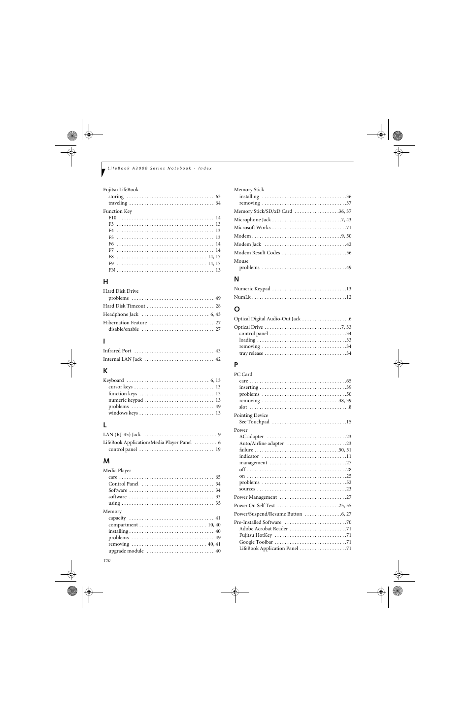 Fujitsu Siemens Computers LifeBook A3110 User Manual | Page 120 / 128