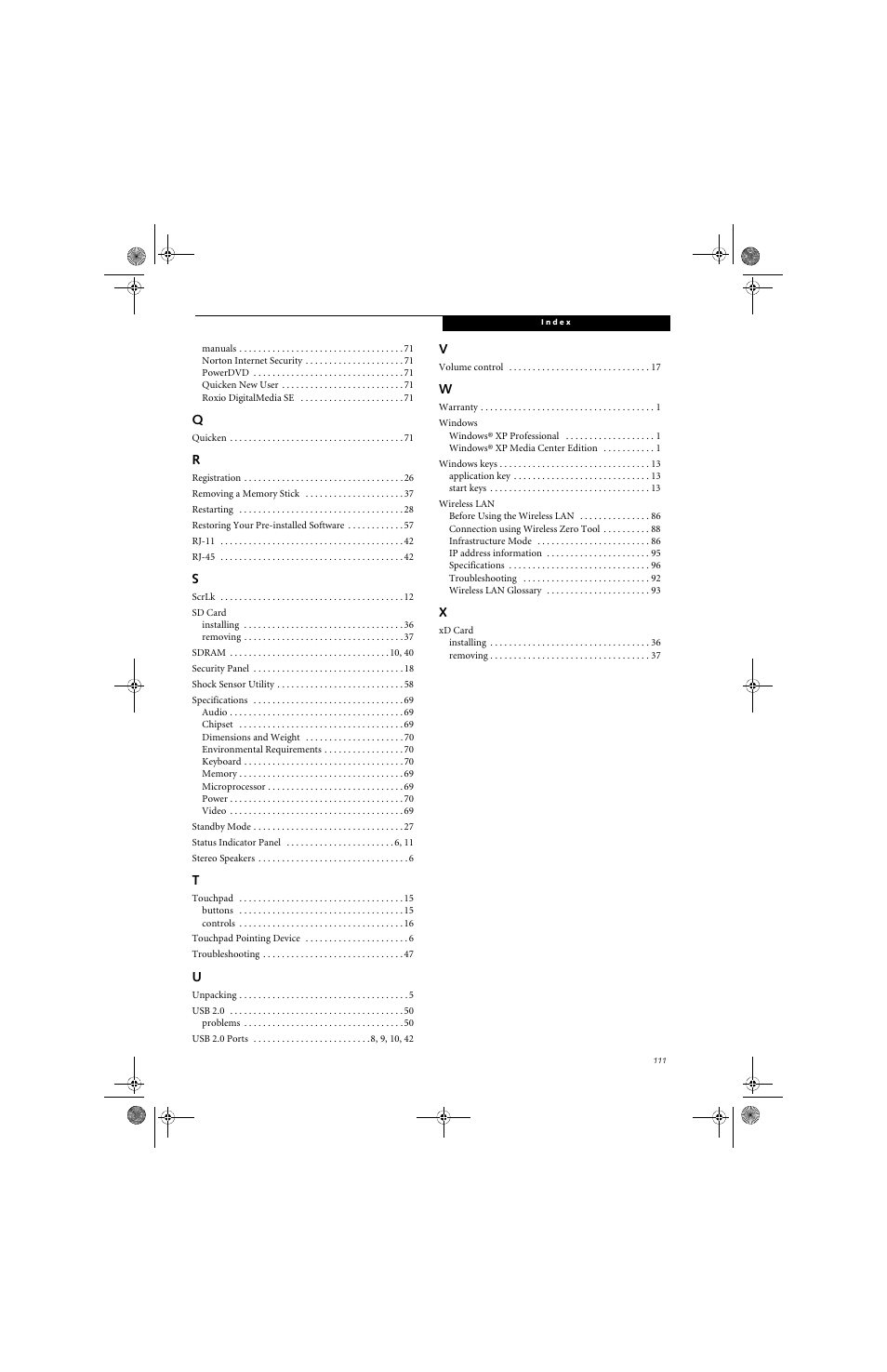Fujitsu Siemens Computers LifeBook A3110 User Manual | Page 121 / 128