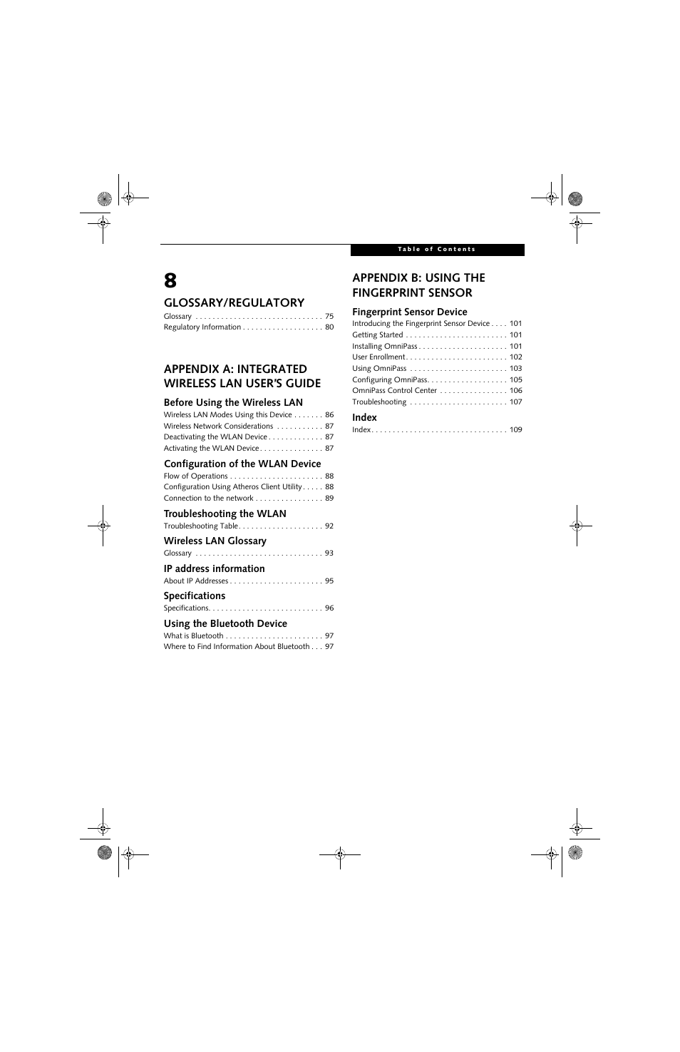 Fujitsu Siemens Computers LifeBook A3110 User Manual | Page 7 / 128