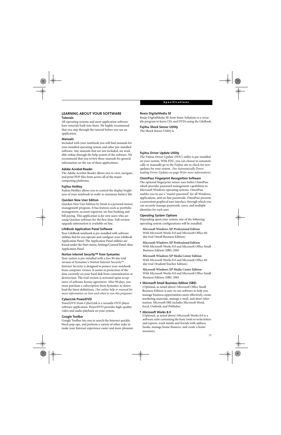 Fujitsu Siemens Computers LifeBook A3110 User Manual | Page 81 / 128