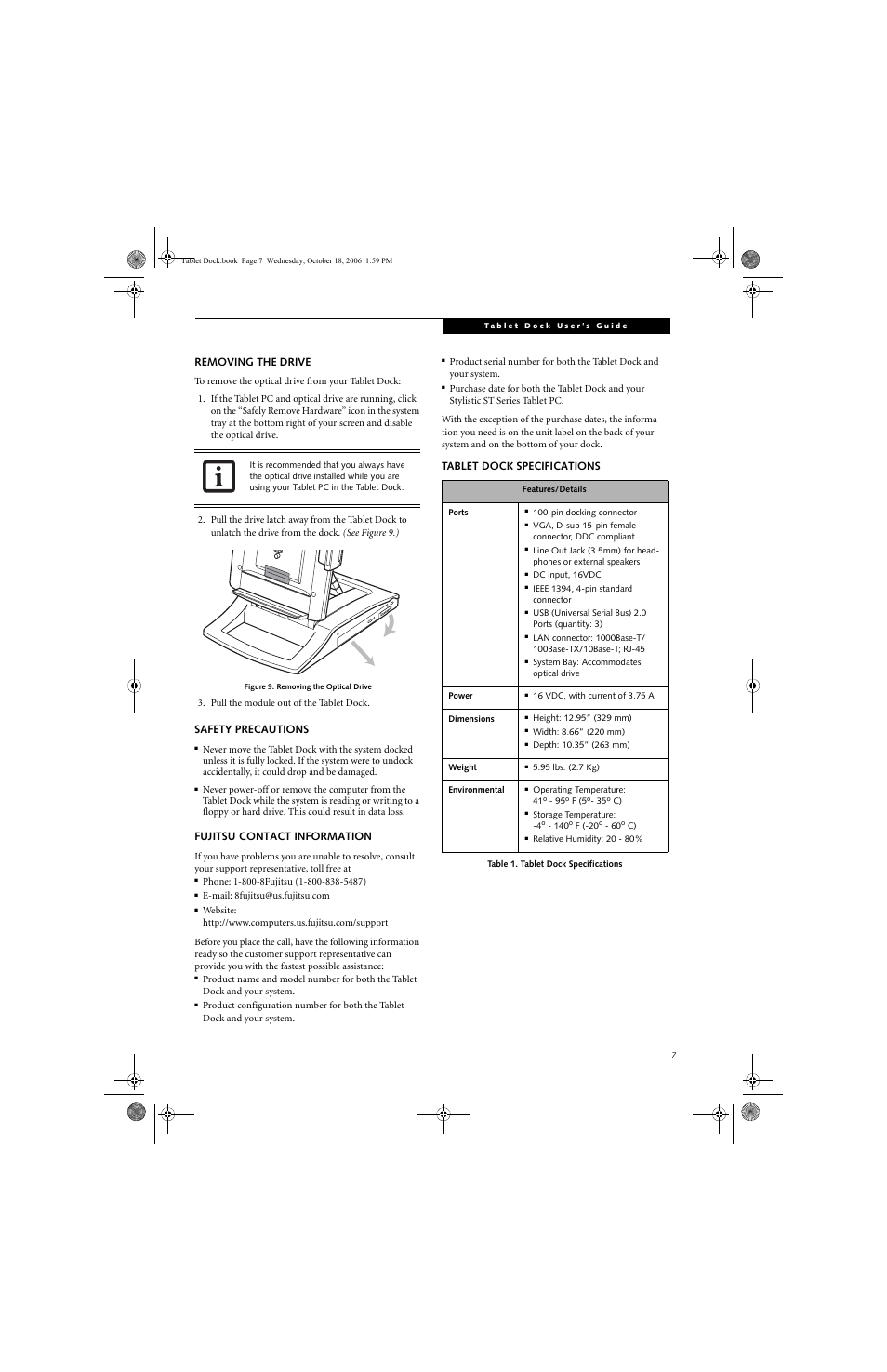 Fujitsu Siemens Computers Tablet DOCK ST5100 Series User Manual | Page 9 / 12