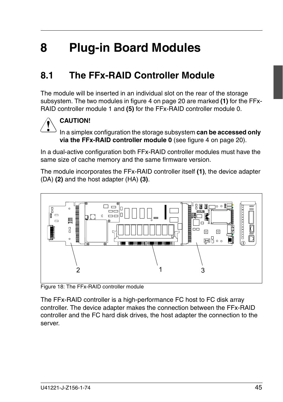 Plug-in board modules, The ffx-raid controller module, 8plug-in board modules | 1 the ffx-raid controller module | Fujitsu Siemens Computers S60 User Manual | Page 53 / 98